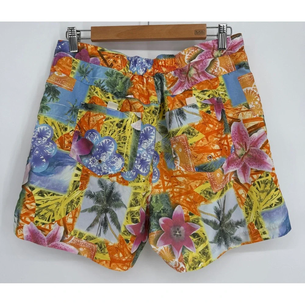 Body Glove Mens Tropical Floral Board Shorts Multicolor Hibiscus Palm Tree Sz  L